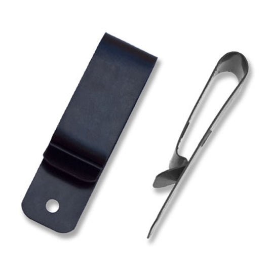 Metal Belt Clip (607), Black Powder Coated, Tempered