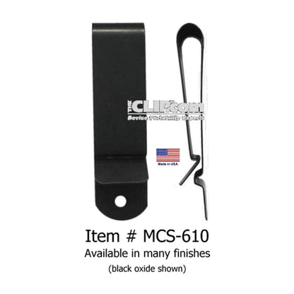 Metal Belt Holster Clip (610BP), Tempered
