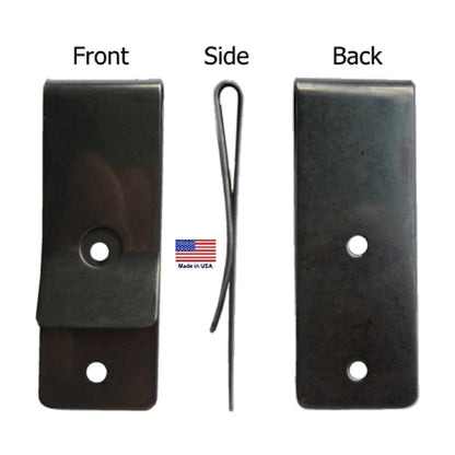 Metal Belt Clip (631), Stainless Tempered Clip - USA
