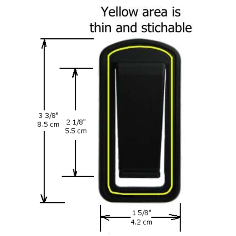 Plastic, Sew-in Style Belt Clip