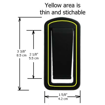 Plastic, Sew-in Style Belt Clip